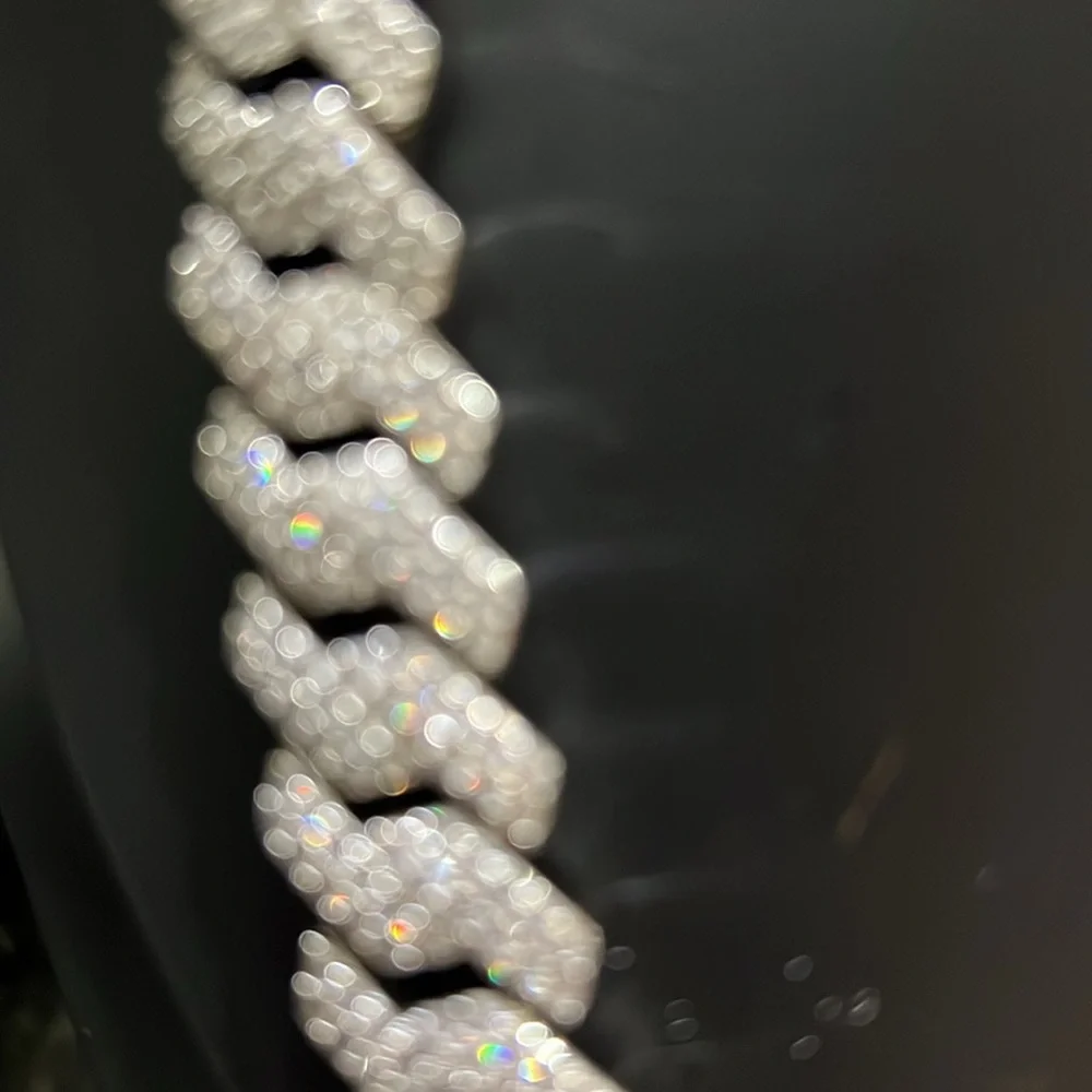 Silver bling Chain Necklace. J112